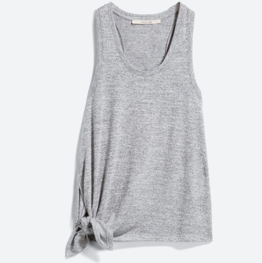 GREY TIE TANK TOP